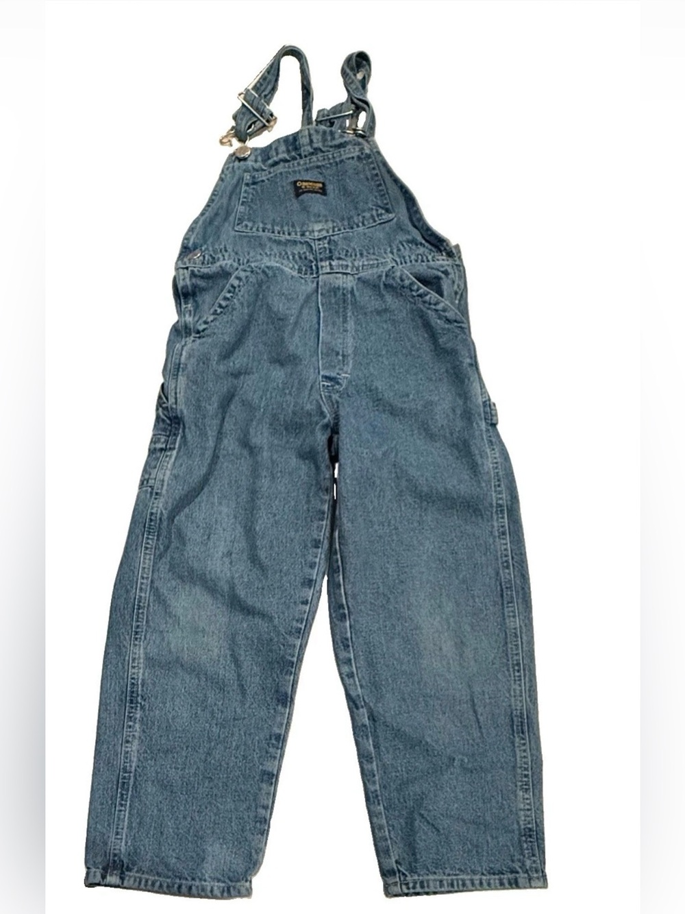 Vintage Oshkosh Denim Overalls Carpenter Bibs Youth Size 7